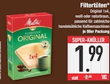 Filtertüten Original Angebote von Melitta bei E center Rosenheim für 1,99 €