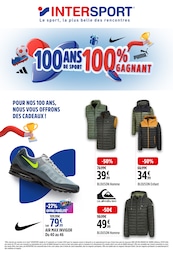 Prospectus Intersport à Saint-Doulchard, "100 ans de sport 100% gagnant", 6 pages, 23/09/2024 - 06/10/2024