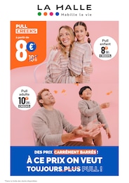 Prospectus Mode La Halle en cours, À CE PRIX ON VEUT TOUJOURS PULL !, 1 page, 17/10/2025 - 31/10/2025 Catalogue Mode La Halle en cours à Barjouville et alentours, À CE PRIX ON VEUT TOUJOURS PULL !, 1 page, 17/10/2025 - 31/10/2025