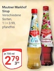 Sirup Angebote von Mautner Markhof bei GLOBUS Kempen für 2,79 €