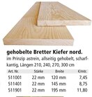 Aktuelles gehobelte Bretter Kiefer nord. Angebot bei Holz Possling in Berlin ab 7,45 €