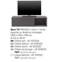 Raccord Câble TV - Gautier Raccord Câble TV à 744,00 € dans le catalogue Gautier "Meublez, Vivez"