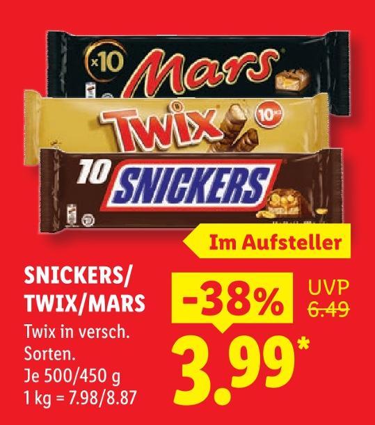 Snickers oder TWIX/MARS