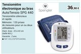 Tensiomètre électronique au bras - Spengler à 36,90 € dans le catalogue Technicien de Santé
