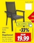 Alu-Stapelsessel Angebote von LIVARNO home bei Lidl Mühlhausen für 19,99 €