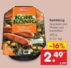 Grünkohl mit Pinkel und Kartoffeln im Angebot bei Netto Marken-Discount in Neumünster Grünkohl mit Pinkel und Kartoffeln Angebote von Kohlkönig bei Netto Marken-Discount Neumünster für 2,49 €