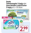 Aktuelles Toilettenpapier 3-lagig oder Zewa Bewährt Lufterfrischer 3-lagig Angebot bei Rossmann in Bremen ab 2,99 €