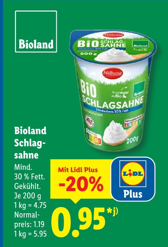 Bioland Schlagsahne
