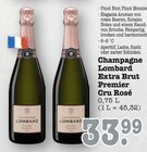 Champagne Lombard Extra Brut Premier Cru Rosé Angebote von Lombard bei E center Wiesbaden für 33,99 €