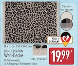 Web-Decke im ALDI Nord Prospekt Web-Decke von Home Creation im aktuellen ALDI Nord Prospekt für 19,99 €