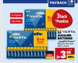 Alkaline-Batterien Longlife Power Mignon AA Angebote von Varta bei Marktkauf Leonberg für 3,99 €