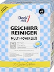 Geschirrspülmittel-Tabs Multi-Power (40+5 Gratis) im dm-drogerie markt Prospekt Geschirrspülmittel-Tabs Multi-Power (40+5 Gratis) von Denkmit im aktuellen dm-drogerie markt Prospekt für 3,65 €