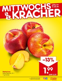 Nektarinen im aktuellen Netto Marken-Discount Prospekt (Bielefeld) Nektarinen im Netto Marken-Discount Prospekt "Aktuelle Angebote" mit 66 Seiten (Bielefeld)