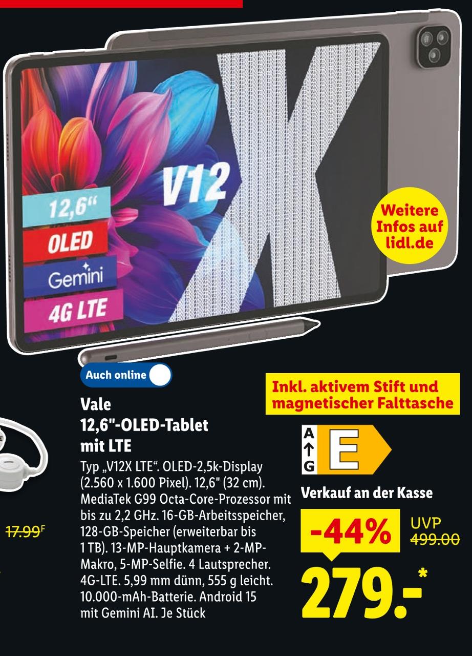 12,6-OLED-Tablet mit LTE