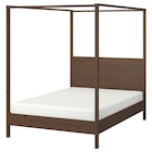 Himmelbettgestell graubraun/Holz 160x200 cm bei IKEA im Prospekt "" für 219,00 €