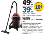 Aspirateur Eau et Poussière 20 L - FOXTER - E.Leclerc à Tarbes Aspirateur Eau et Poussière 20 L - FOXTER en promo chez E.Leclerc Tarbes à 39,90 €