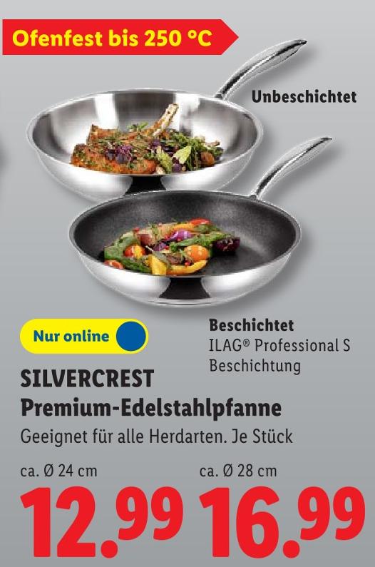 Premium-Edelstahlpfanne Beschichtet