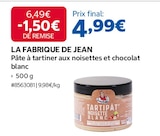 Pâte à tartiner aux noisettes et chocolat blanc - LA FABRIQUE DE JEAN à 4,99 € dans le catalogue Costco