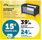 Lit parapluie soft dream - BÉBÉCONFORT en promo chez Super U Saint-Malo à 24,90 €