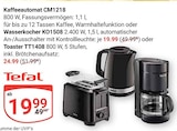 Kaffeeautomat CM1218 Angebote von Tefal bei GLOBUS Gotha für 19,99 €