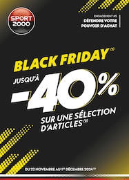 Prospectus Magasins de Sport de Sport 2000 à Mont-Saint-Aignan: "BLACK FRIDAY", 2 pages, 22/11/2024 - 01/12/2024