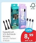 V3+ Aufsteckbürsten schwarz bei budni im Dollern Prospekt für 8,99 €