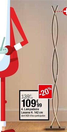 Lampadaire Lasana H. 142 cm - But à Nantes Lampadaire Lasana H. 142 cm en promo chez But Nantes à 109,99 €