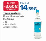 Rhum blanc agricole Martinique - TROIS RIVIERES en promo chez Costco Vitry-sur-Seine à 14,39 €
