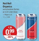 Organics - Viva Peach von Red Bull im aktuellen V-Markt Prospekt für 0,99 €