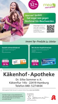 Aktueller mea - meine apotheke Prospekt "Unsere Oktober-Angebote" für Hamburg Aktueller mea - meine apotheke Prospekt für Hamburg mit  Seiten