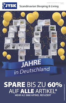 Aktueller JYSK Frankfurt Prospekt "40 JAHRE IN DEUTSCHLAND" mit 25 Seiten