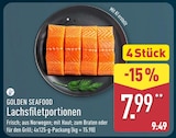 Lachsfiletportionen von Golden Seafood für 7,99 € bei ALDI Nord im Angebot Lachsfiletportionen von Golden Seafood im aktuellen ALDI Nord Prospekt