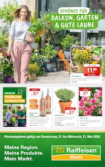 Blumen im ZG Raiffeisen Prospekt "SCHÖNES FÜR BALKON, GARTEN & GUTE LAUNE" mit 8 Seiten (Pforzheim)