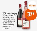 Schillerwein oder Rotwein Angebote von Württemberg Weingärtner bei tegut Ludwigsburg für 3,99 €