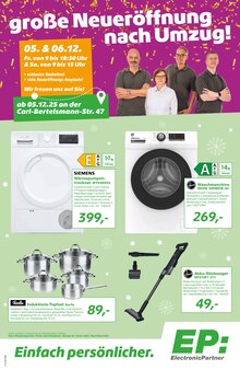 EP: Prospekt der Woche "große Neueröffnung nach Umuzug!" Seite 1, 28.11.2025 bis 13.12.2025 für Gütersloh Aktueller EP: Prospekt "große Neueröffnung nach Umuzug!" Seite 1 von 6 Seiten für Gütersloh
