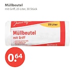 Abfalleimer im V-Markt Prospekt Müllbeutel mit Griff von Jeden Tag im aktuellen V-Markt Prospekt für 0,64 €