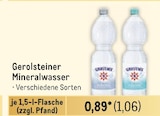 Mineralwasser von Gerolsteiner im aktuellen Metro Prospekt