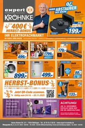 Flachbildfernseher im expert Kröhnke Prospekt in Tübingen Aktueller expert Kröhnke Prospekt mit Flachbildfernseher, "BIS ZU 400€ HERBST-BONUS", Seite 1