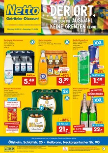 Bitburger im Netto Marken-Discount Prospekt "DER ORT, AN DEM DIE AUSWAHL KEINE GRENZEN KENNT." mit 6 Seiten (Heilbronn)