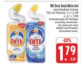 Total Aktiv Gel Citrus-Frische im Angebot bei EDEKA in Erlangen Total Aktiv Gel Citrus-Frische Angebote von WC Ente bei EDEKA Erlangen für 1,79 €