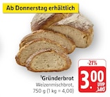 EDEKA Hausach - Gründerbrot Angebot im Prospekt Gründerbrot bei EDEKA im Hausach Prospekt für 3,00 €