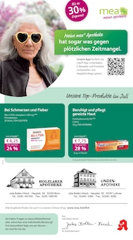 mea - meine apotheke Prospekt der Woche "Unsere Juli-Angebote" Seite 1, 01.07.2025 bis 31.07.2025 für Bonn Aktueller mea - meine apotheke Prospekt "Unsere Juli-Angebote" Seite 1 von 4 Seiten für Bonn