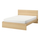 Aktuelles Bettgestell hoch Eichenfurnier weiß lasiert/Lönset 140x200 cm Angebot bei IKEA in Braunschweig ab 279,00 €
