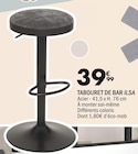 TABOURET DE BAR ILSA en promo chez La Foir’Fouille Talence à 39,99 €