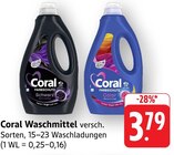 Farbschutz Schwarz Waschmittel Angebote von Coral bei EDEKA Singen für 3,79 €