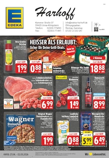 Bier im EDEKA Prospekt "Aktuelle Angebote" mit 24 Seiten (Kamen)