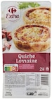Quiche Lorraine - Carrefour Extra en promo à 4,50 € chez Supermarchés Match Quiche Lorraine - Carrefour Extra dans le catalogue Supermarchés Match