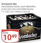 Bier im Angebot bei GLOBUS in Bochum Bier Angebote von Krombacher bei GLOBUS Bochum für 10,49 €