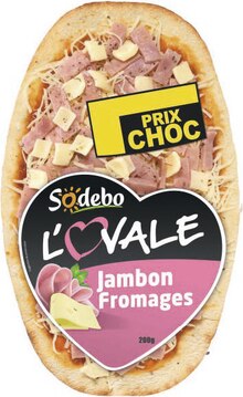 PIZZA L’OVALE JAMBON FROMAGES - Spar à Montpellier PIZZA L’OVALE JAMBON FROMAGES en promo chez Spar Montpellier à 1,04 €
