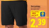 Short technique à Lidl dans Fontanès Short technique à Lidl dans Fontanès